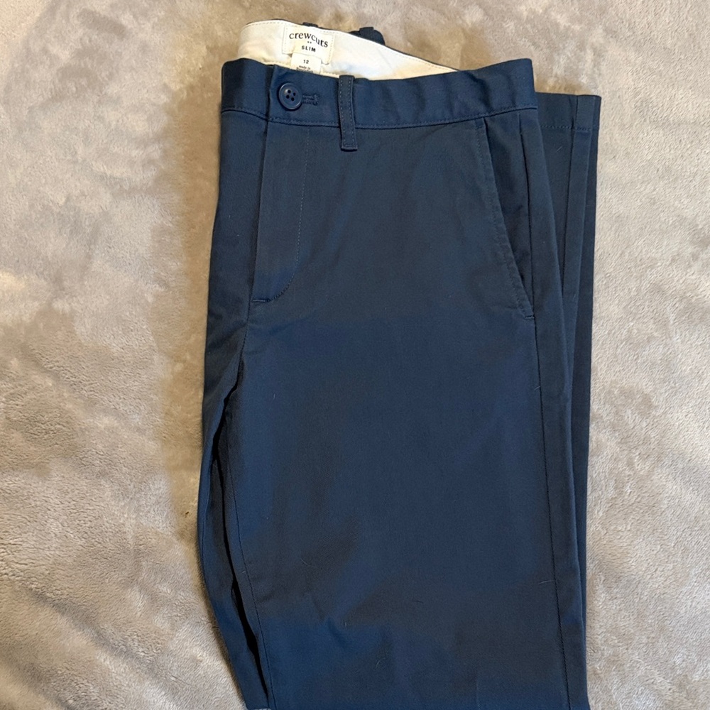 NWOT Crewcuts Dark Blue Boy’s 12 slim Chinos